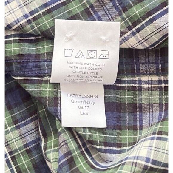 Hawker Rye Button Down Shirt Men's Size XXL Blue Green Plaid Slim Fit Casual - Picture 7 of 9